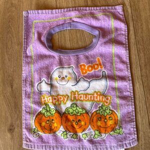 Vintage Hamco 2004 Y2K Halloween Baby Bib Retro Boo Ghost Spooky Gift Festive